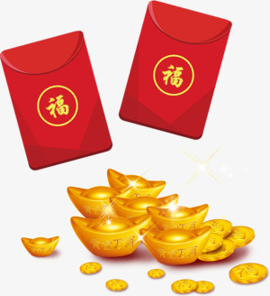 红包 金元宝 黄金免抠装饰其他装饰图案元素