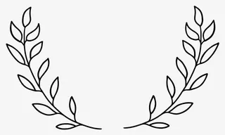 手绘黑色线条叶子简笔画免抠