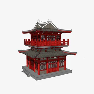 古代客栈效果图免抠