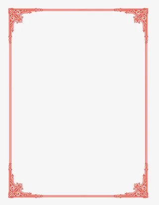 喜庆如意新年边框免抠