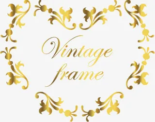 心形欧式花纹素材图片免抠