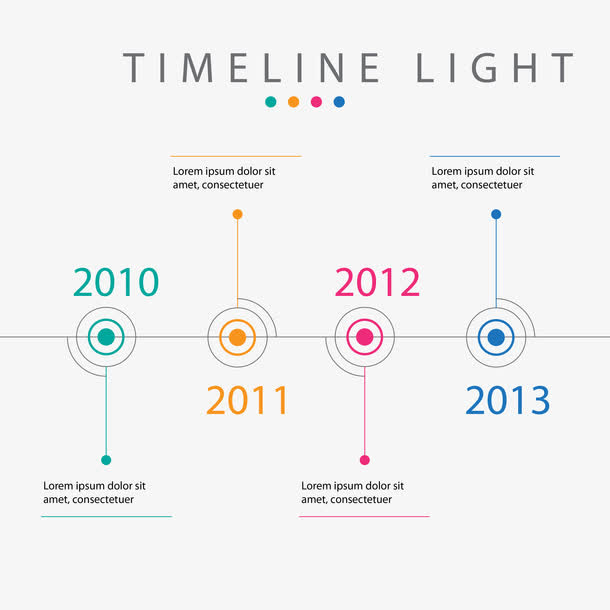 丰富多彩的时间轴图表免费下载免抠