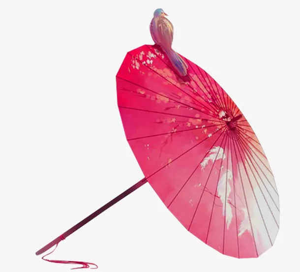古风的小红伞免抠