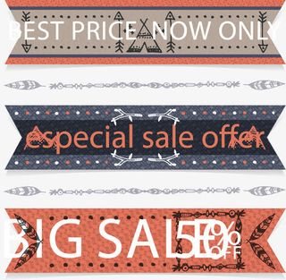 波西米亚风格促销矢量免抠