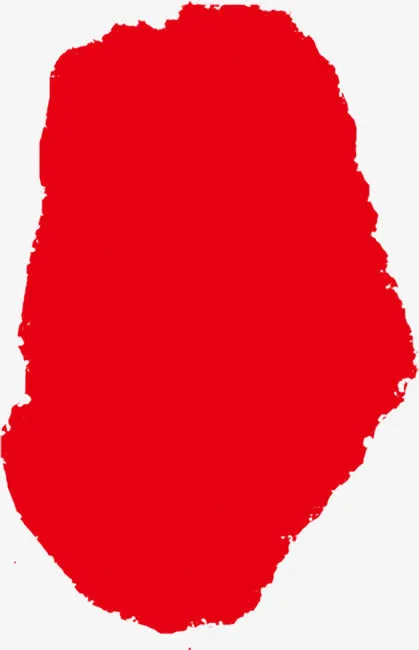 红色印章不规则形状免抠标签元素