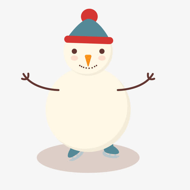 玩耍的雪人免抠