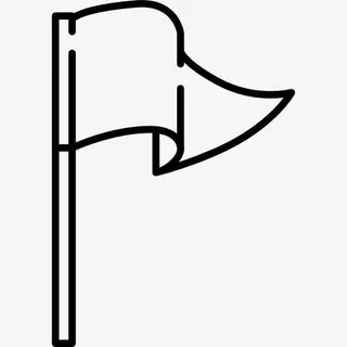 三角旗挥舞图标免抠