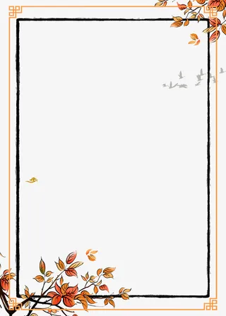 鸟边框手绘树枝免抠