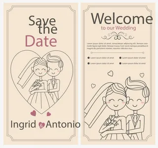 婚礼邀请卡免抠