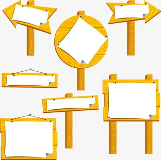 木质指示牌免抠