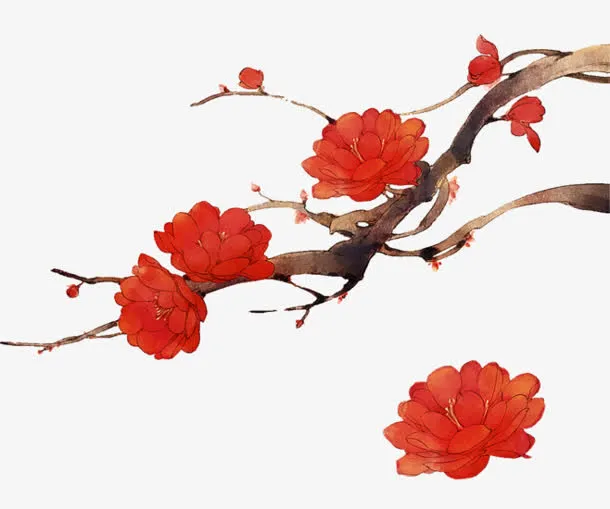 中国话红杏花头春意闹免抠