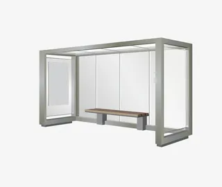 公交候车处素材免抠