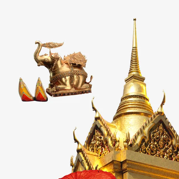 黄色现代海报装饰免抠