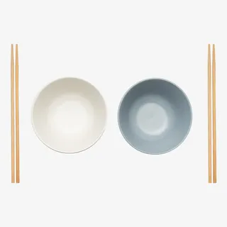 清新淡雅碗筷免抠