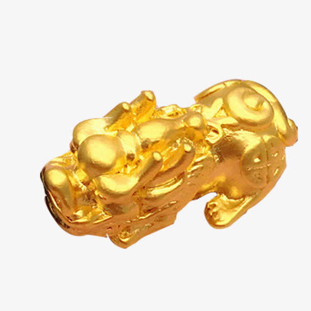 实物配饰黄金貔貅免抠