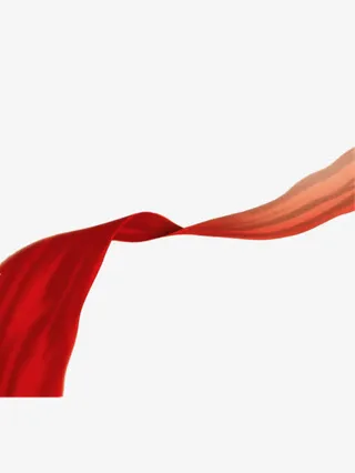 红色渐变彩带免抠