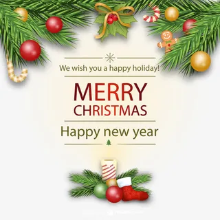 精美圣诞祝福海报矢量素材免抠