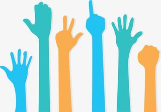 举手握拳的手势免抠