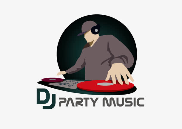 矢量元素弹奏dj的人免抠