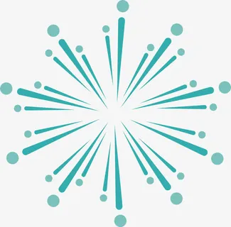 绿色射线烟花免抠