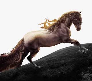 奔驰的骏马免抠