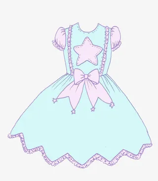 公主泡泡袖连衣裙免抠