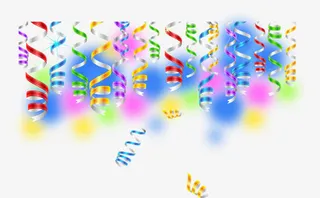 节日彩带丝带光晕免抠