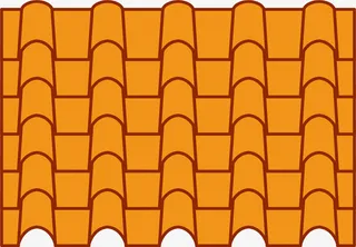 手绘风格矢量瓦片免抠