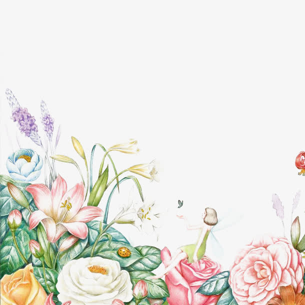 彩绘花免抠