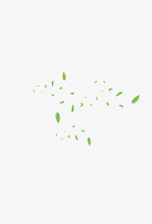 随风飘荡的树叶免抠