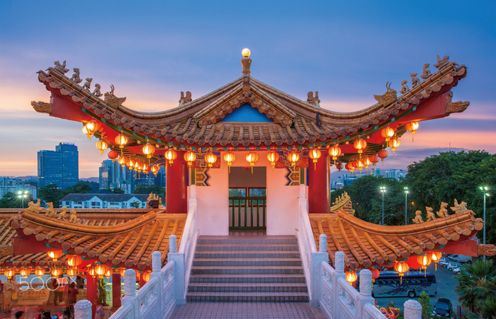 中国古建筑  亭子 灯笼高清