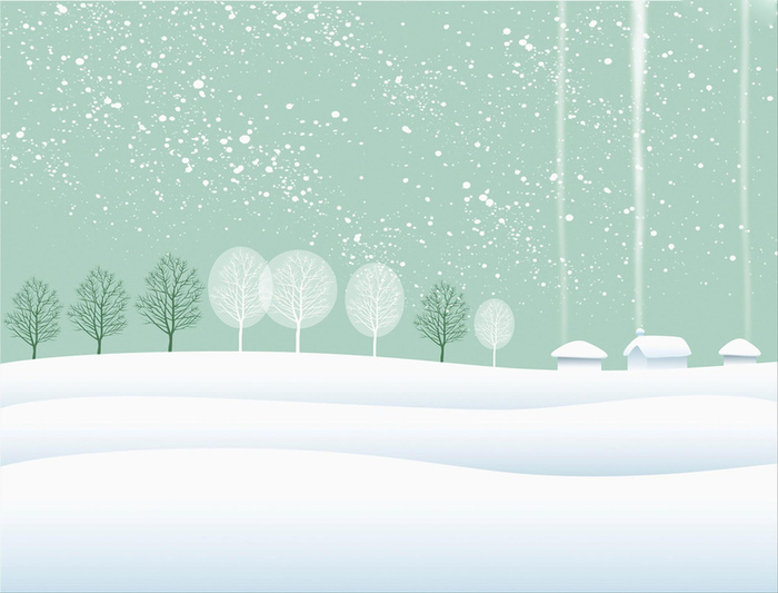 手绘雪插画背景素材高清