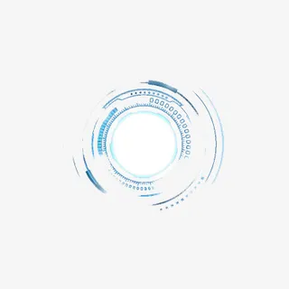 圆形科技感元素图案免抠