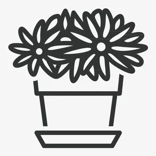 卡通手绘花盆免抠