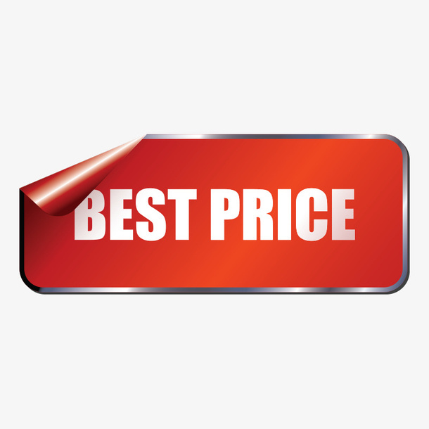 红色长方形标签简图免抠