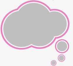 粉红边框联想卡通对话框免抠