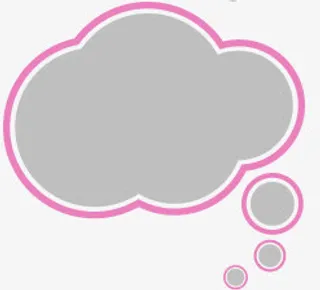 粉红边框联想卡通对话框免抠