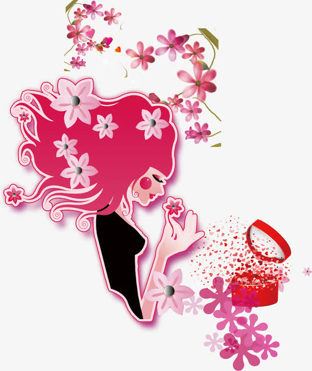 女生节节日素材免抠