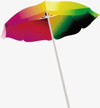 彩色遮阳伞免抠