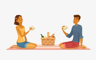 矢量野外露营素材免抠