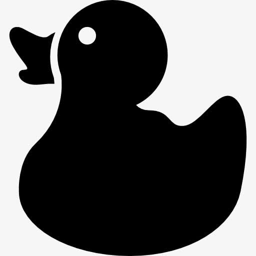 小鸭侧视图的轮廓图标免抠