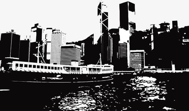 矢量手绘城市免抠