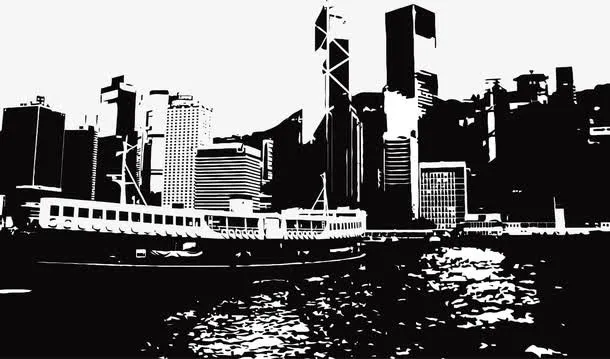 矢量手绘城市免抠