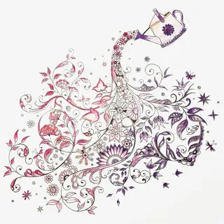 水壶浇灌的花卉免抠