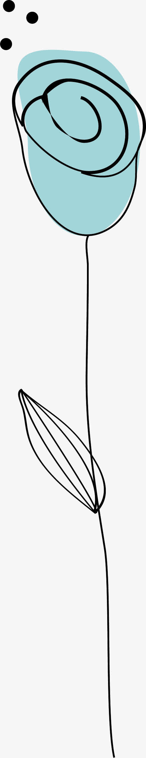 扁平花朵抽象花朵免抠