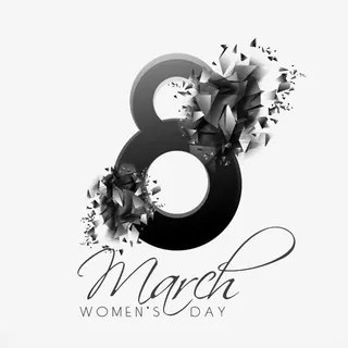 灰白多边形38女人节免抠