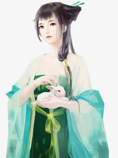 立绘玉兔美女免抠