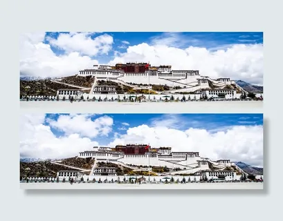 西藏布达拉宫建筑淘宝海报背景