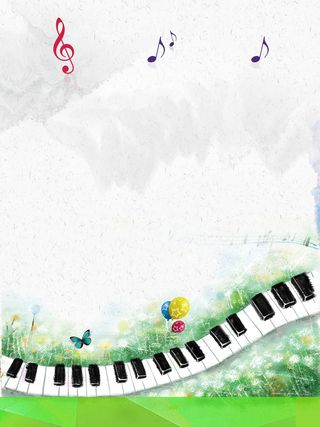 矢量插画钢琴培训班背景素材高清