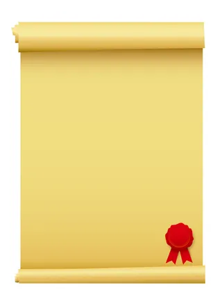 黄色简约牛皮纸免抠